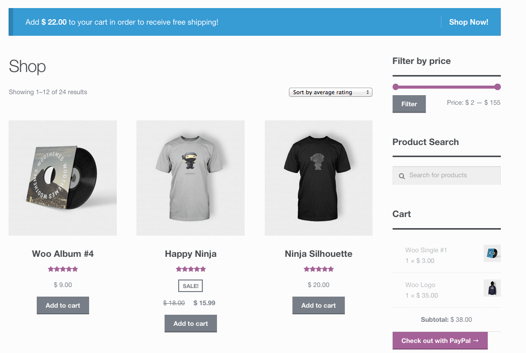 show woocommerce cart notices outside the cart skyverge